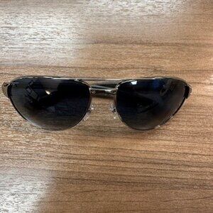 Cartier Santos Sunglasses Silver Carbon Wood Blue Polarized Lens CT0088S 002 61